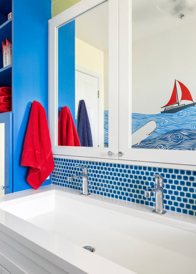 Beach Style Bathroom by Model Remodel