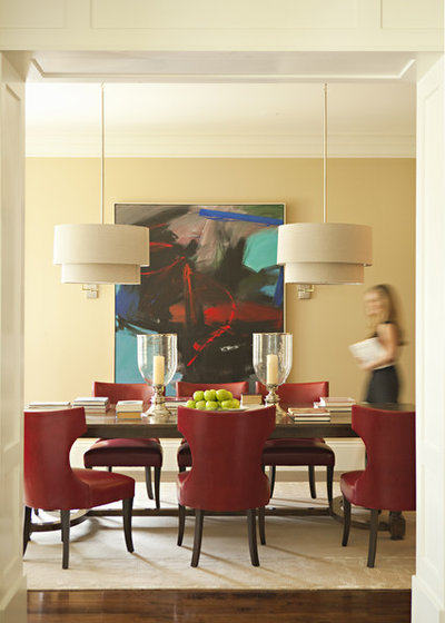 Transitional Dining Room by Tim Barber Ltd Architecture