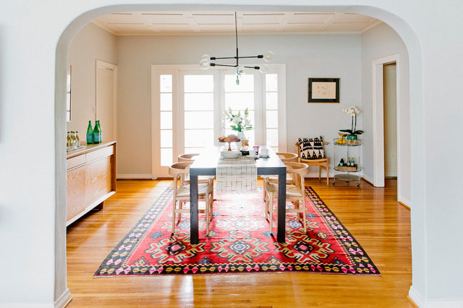 Transitional Dining Room by Jennifer Muirhead Interiors